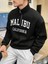 Unisex Malibu California Baskılı Yarım Fermuarlı Dik Yaka Oversize Sweatshirt 3