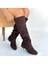 Winda Kahverengi Süet Körüklü Çizme 4