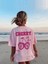 Kadın Oversize Cherry With Love Baskılı T-Shirt Rahat ve Şık Tasarım 1