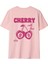 Kadın Oversize Cherry With Love Baskılı T-Shirt Rahat ve Şık Tasarım 2