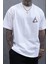 Geometrik Üçgen Baskılı Oversize T-Shirt 1