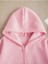 Pembe 3 Iplik Fermuarlı Kapüşonlu Hırka Ceket 3