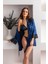 Kuşaklı Mini Boy Sabahlık Lacivert (MGP12116) 3