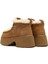Kadın Camel Bağcıklı Kalın Tabanlı Kürklü Süet Deri Teddy Bot 25WFD492110 8