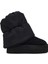 Kadın Siyah Kalın Tabanlı Süet Deri Teddy Bot 25WFD492310 8
