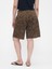 Kadın Kahverengi 11" Mid Rise Denim Leopar Longline Şort 3