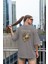 Vintage Baskılı Oversize Kadın T-Shirt 1