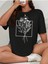 Kadın Çicek Buketi Baskılı Oversize T-Shirt Rahat ve Şık Tasarım 4