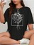 Kadın Çicek Buketi Baskılı Oversize T-Shirt Rahat ve Şık Tasarım 5