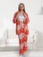 Kadın Desenli Kimono Takımı Şık Tasarım 3