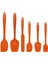 Valletta Drongo Dayanıklı Yanmaz Yapışmaz Silikon Spatula Seti 6 Parça Turuncu 1