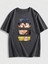 Kadın/erkek One Piece Baskılı Oversize Pamuklu Bisiklet Yaka T-Shirt Tişört 2