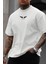 Erkek Oversize Baskılı Beyaz Tişört – Fly Kanat Ön ve Sırt Baskılı, Günlük & Sokak Stili 4