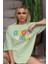 Good Vibe Baskılı Kadın Oversize T-Shirt 1