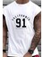 California 91 Baskılı Erkek Oversize Kolsuz T-Shirt 1