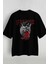 Lucifer Baskılı Oversize T-Shirt 2