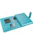 2k 5259 Ajanda Tarihsiz Kareli 17X24 Cm. Ajanda/defter Hesap Makineli Deri Organizer, Turkuaz 1