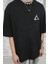 Geometrik Üçgen Baskılı Oversize T-Shirt 1
