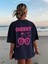 Kadın Oversize Cherry With Love Baskılı T-Shirt Rahat ve Şık Tasarım 1