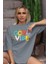 Good Vibe Baskılı Kadın Oversize T-Shirt 1