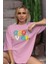 Good Vibe Baskılı Kadın Oversize T-Shirt 1