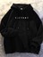 Unisex Victory Baskı Detaylı Oversize Kapüşonlu Sweatshirt Rahat ve Şık Tasarım 1