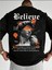 Believe Baskılı Erkek Oversize T-Shirt 1