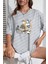 Kadın Oversize Baskılı Gri Tişört – Kediler Ön Baskılı, Günlük & Sokak Stili 2