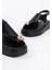 Milena Siyah Cilt Toka Detaylı Sandalet 9