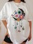 Çicek Ay Baskılı Kadın Oversize T-Shirt 1