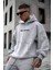 Believer Baskılı Oversize Kapüşonlu Sweatshirt 3