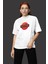 Mars Baskılı Kadın Oversize T-Shirt 1