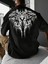 Erkek Oversize Gotil Desen Baskılı T-Shirt Rahat ve Şık Tasarım 4