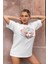Kadın Yüz Baskılı Oversize T-Shirt 1