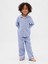 Bebek Mavi Geri Dönüştürülmüş Flannel Pijama Takımı 4