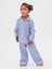 Bebek Mavi Geri Dönüştürülmüş Flannel Pijama Takımı 5