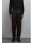 Koyu Kahve Relax Fit Baggy Pilili Erkek Pantolon 4
