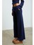 CAISES Kadın Yumuşak Ve Esnek Kumaşlı Geniş Paçalı Lacivert Eşofman Altı 3