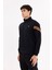 Dik Yaka Çift Şerit Kollu Tam Fermuarlı Sweatshirt 2