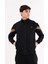 Dik Yaka Çift Şerit Kollu Tam Fermuarlı Sweatshirt 5