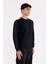 Selanik Doku Yumuşak Tutuşlu Rahat Kalıp Yuvarlak Yaka Esnek Manşetli Sweatshirt 4