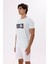 Bisiklet Yaka Ön Baskı Detaylı Rahat Kalıp Mevsimlik Tişört 2