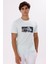 Bisiklet Yaka Ön Baskı Detaylı Rahat Kalıp Mevsimlik Tişört 5