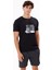 Bisiklet Yaka Rahat Kalıp Ön Baskı Detaylı Yumuşak Dokulu Kısa Kol Tişört 5