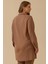 Kadın Büyük Beden Dikiş Desenli Tunik 4013 Camel 4