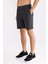 Merserize Dokulu Bel Lastikli Yan Cepli Arka Tek Cepli Diz Hizasına Yakın Rahat Kalıp Spor Şort 2