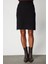 Kadın Düz Mini Triko Etek 69203 Siyah 3