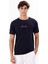 Bisiklet Yaka Göğüs Yazı Baskılı Rahat Kalıp Kısa Kollu Yumuşak Dokulu Tişört 5