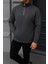 Erkek Kışlık Basic Antrasit Fermuarlı Sweatshirt 3