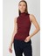 Kadın Taşlı Kolsuz Triko Bluz 66375 Bordo 2